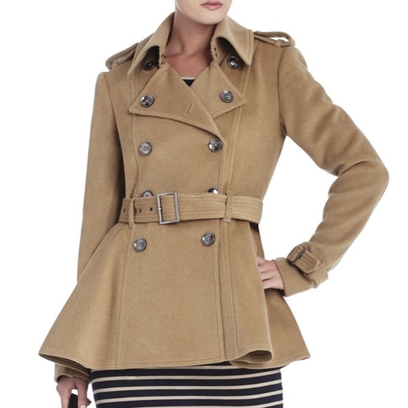 BCBGMAXAZRIA Black 🖤 Peplum Peacoat - Picture 2 of 8